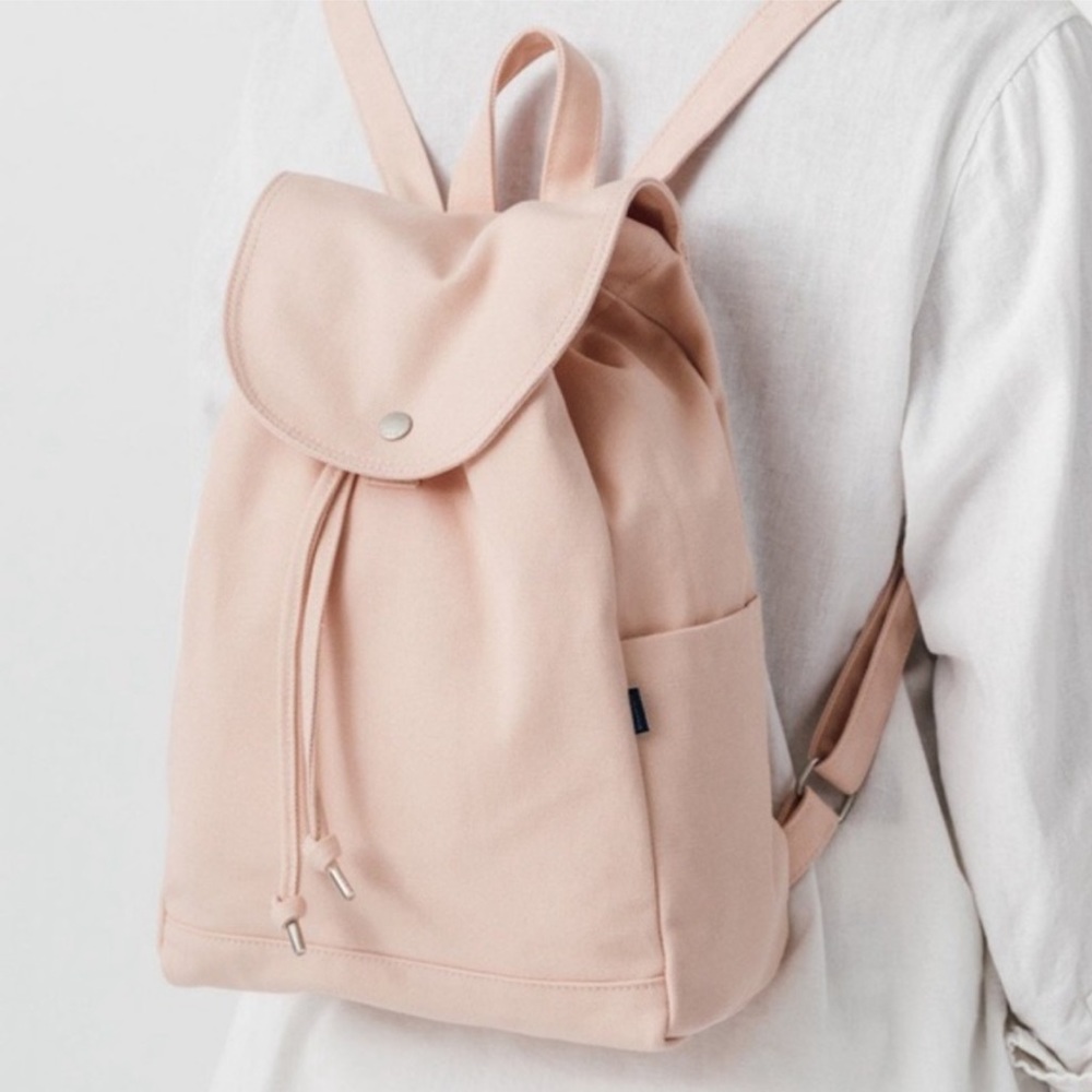 Baggu | Canvas Drawstring Backpack | Light Pink